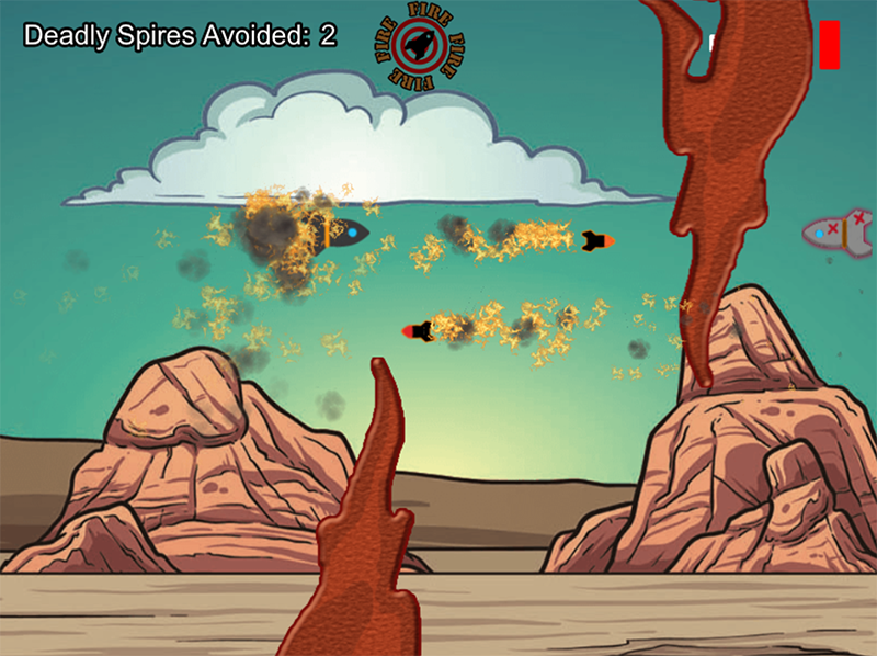 CanyonRunner Game Aerial Dogfight with Rockets