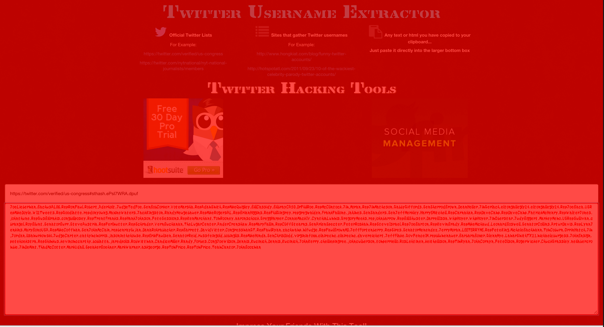 Twitter Username Extractor Blood Effects