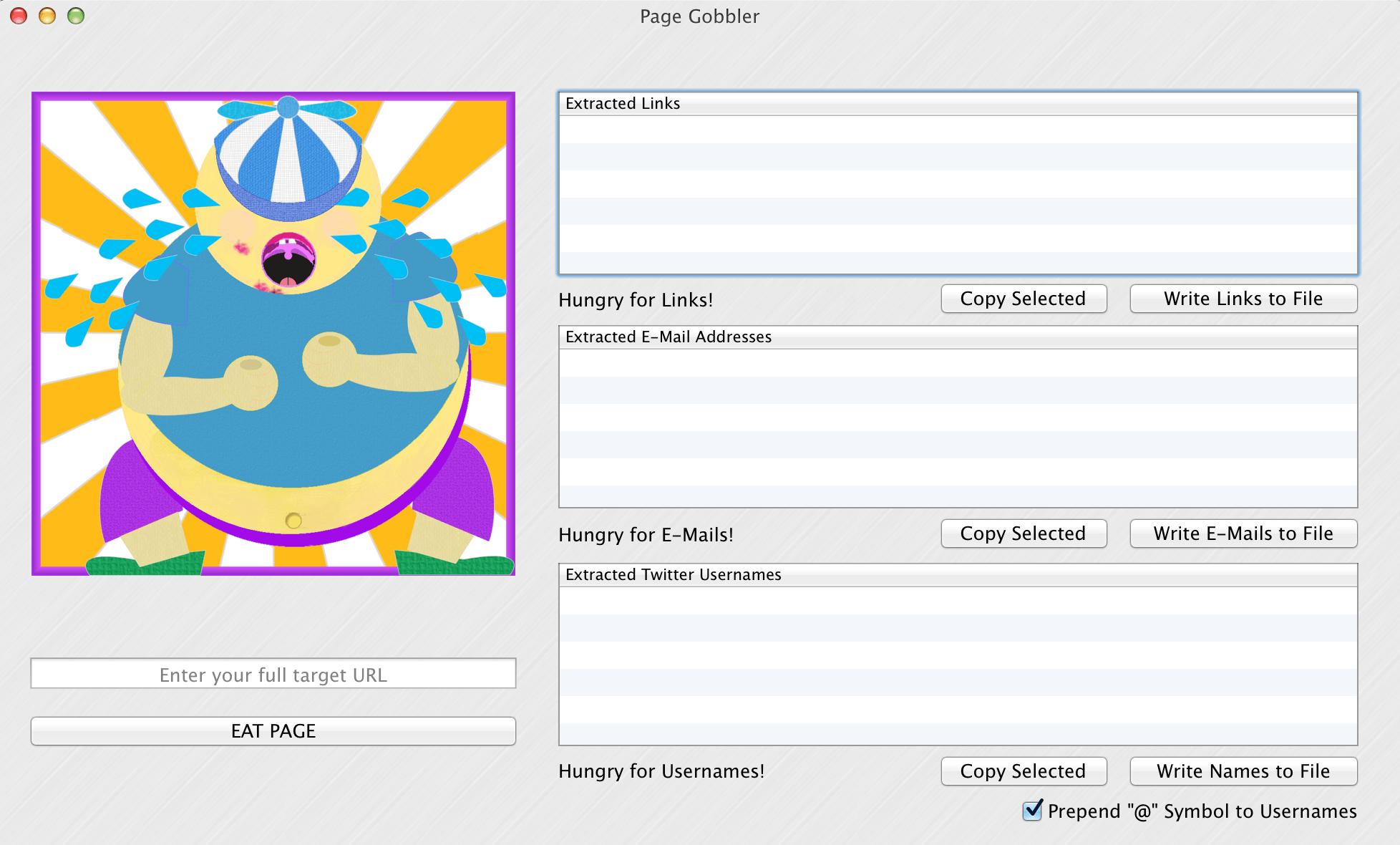 Page Gobbler OSX App Needs Data