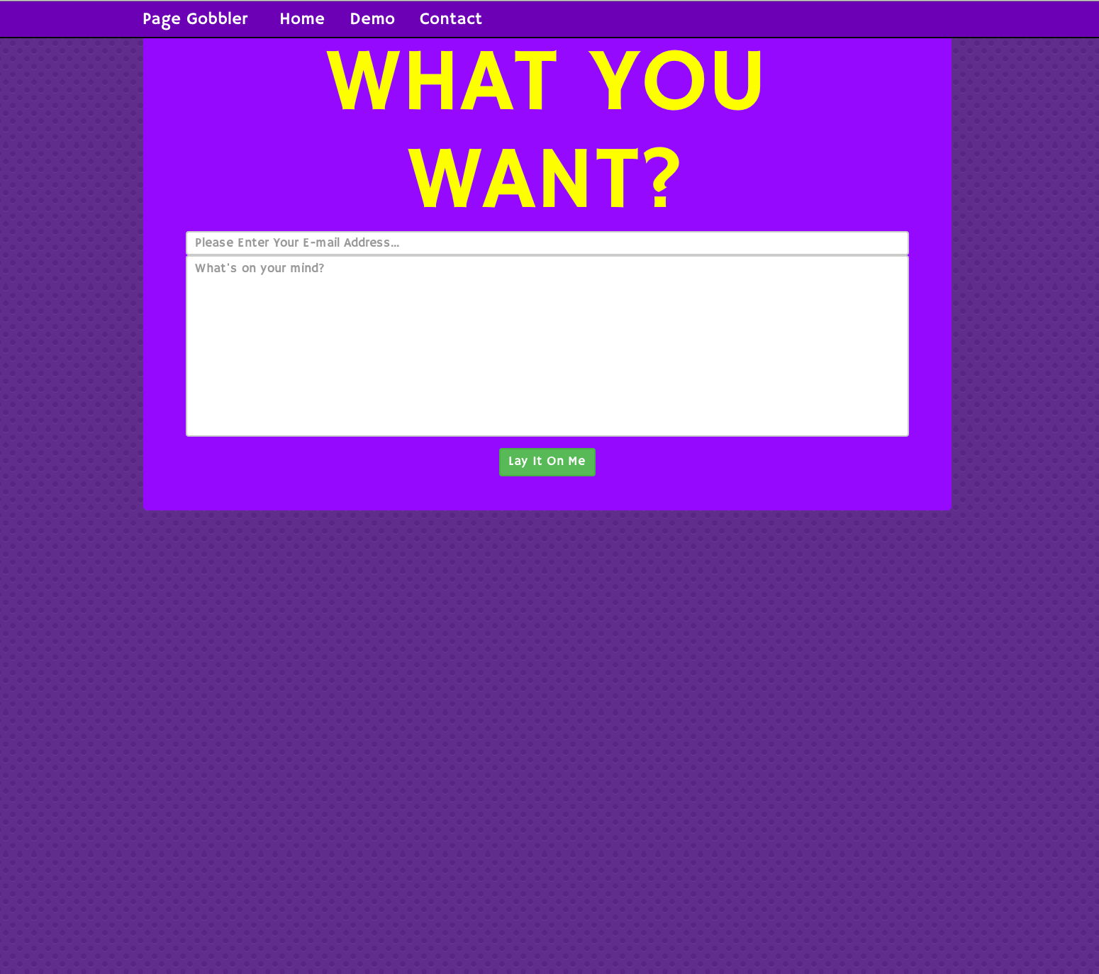 Page Gobbler Contact Form