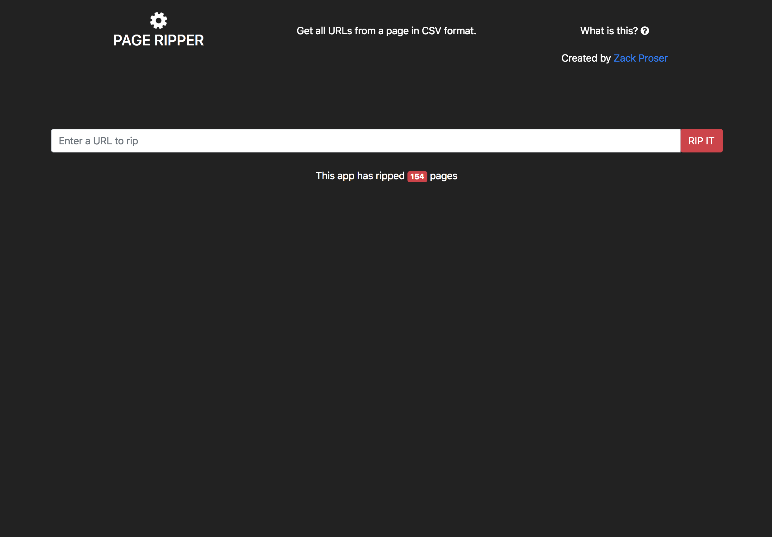 Zack Proser Pageripper app