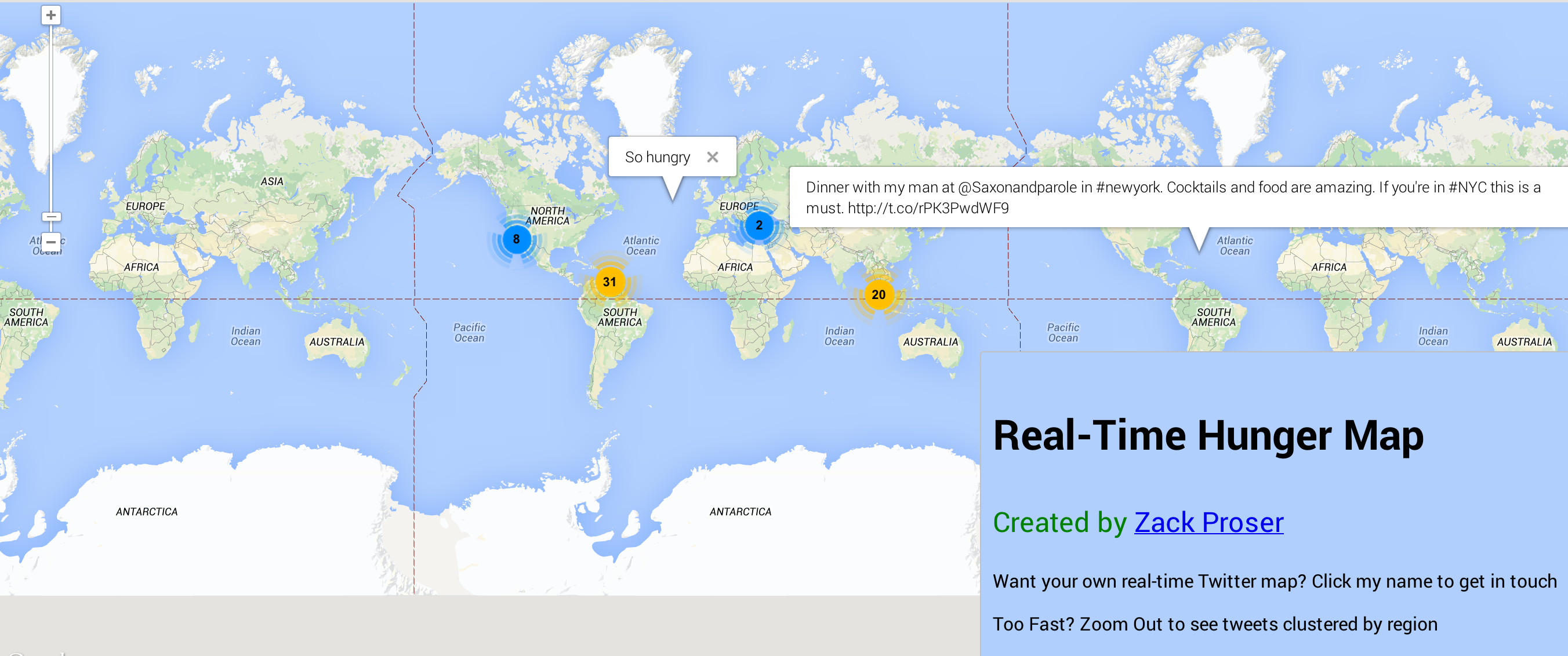 Twitter Map With Location Based Aggregation